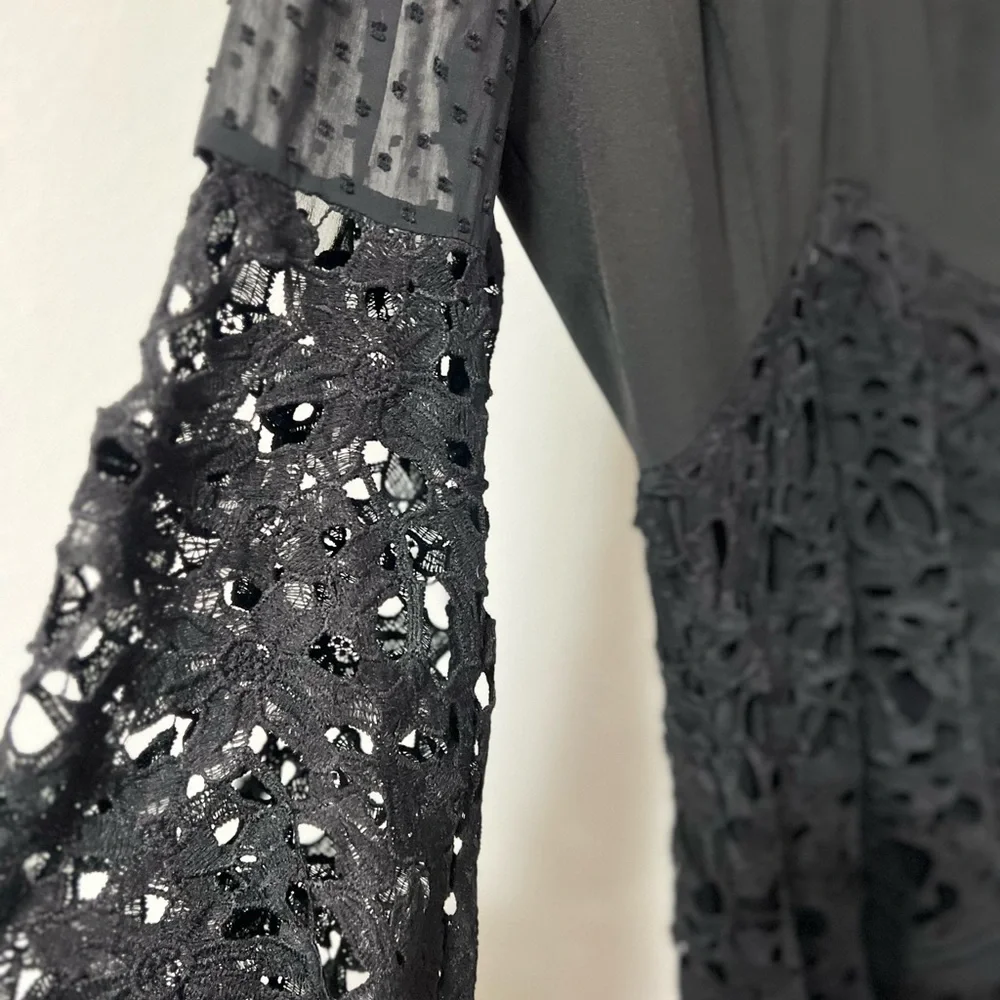 Ina black net dress